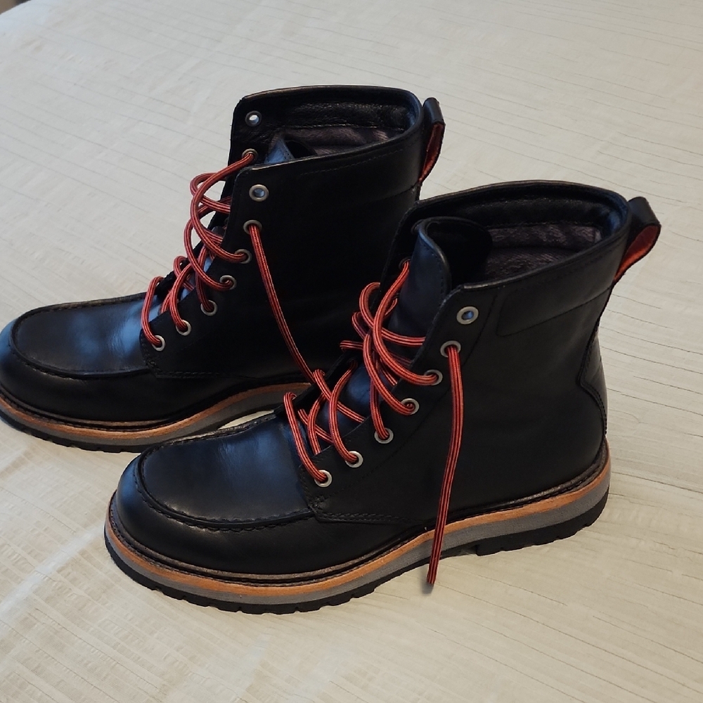 UGG Black Boots with Red Accents